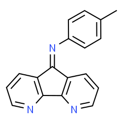 ChemSpider 2D Image | N-(4-Methylphenyl)-5H-pyrido[3',2':4,5]cyclopenta[1,2-b]pyridin-5-imine | C18H13N3
