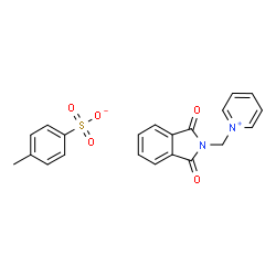 ChemSpider 2D Image | 1-[(1,3-Dioxo-1,3-dihydro-2H-isoindol-2-yl)methyl]pyridinium 4-methylbenzenesulfonate | C21H18N2O5S
