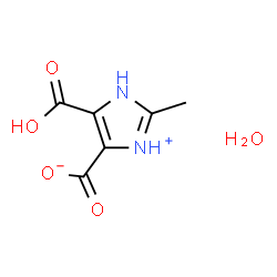ChemSpider 2D Image | 4-Carboxy-2-methyl-1H-imidazol-1-ium-5-carboxylate hydrate (1:1) | C6H8N2O5