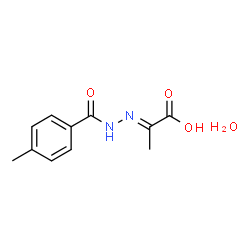 ChemSpider 2D Image | (2E)-2-[(4-Methylbenzoyl)hydrazono]propanoic acid hydrate (1:1) | C11H14N2O4