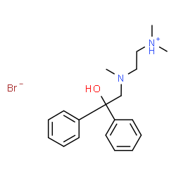 ChemSpider 2D Image | 2-[(2-Hydroxy-2,2-diphenylethyl)(methyl)amino]-N,N-dimethylethanaminium bromide | C19H27BrN2O