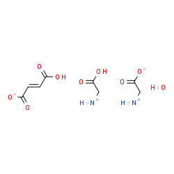 ChemSpider 2D Image | Carboxymethanaminium (2E)-3-carboxyacrylate - ammonioacetate hydrate (1:1:1:1) | C8H16N2O9