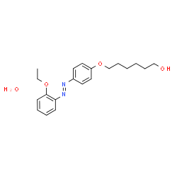 ChemSpider 2D Image | 6-{4-[(E)-(2-Ethoxyphenyl)diazenyl]phenoxy}-1-hexanol hydrate (1:1) | C20H28N2O4