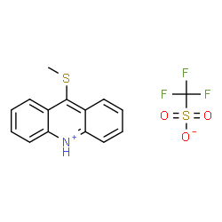 ChemSpider 2D Image | 9-(Methylsulfanyl)acridinium trifluoromethanesulfonate | C15H12F3NO3S2