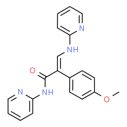 ChemSpider 2D Image | (2E)-2-(4-Methoxyphenyl)-N-(2-pyridinyl)-3-(2-pyridinylamino)acrylamide | C20H18N4O2