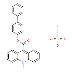 ChemSpider 2D Image | 9-[(4-Biphenylyloxy)carbonyl]-10-methylacridinium trifluoromethanesulfonate | C28H20F3NO5S