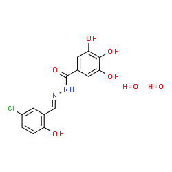 ChemSpider 2D Image | N'-[(E)-(5-Chloro-2-hydroxyphenyl)methylene]-3,4,5-trihydroxybenzohydrazide dihydrate | C14H15ClN2O7