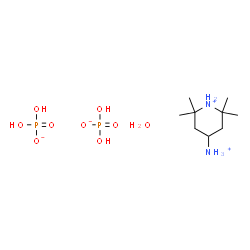 ChemSpider 2D Image | 4-Ammonio-2,2,6,6-tetramethylpiperidinium dihydrogen phosphate hydrate (1:2:1) | C9H28N2O9P2