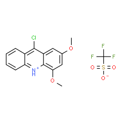 ChemSpider 2D Image | 9-Chloro-2,4-dimethoxyacridinium trifluoromethanesulfonate | C16H13ClF3NO5S