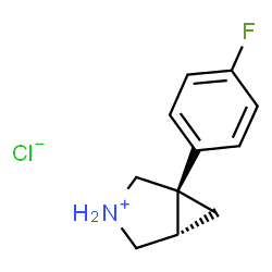 ChemSpider 2D Image | (1R,5S)-1-(4-Fluorophenyl)-3-azoniabicyclo[3.1.0]hexane chloride | C11H13ClFN