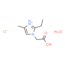 ChemSpider 2D Image | 1-(Carboxymethyl)-2-ethyl-4-methyl-1H-imidazol-3-ium chloride hydrate (1:1:1) | C8H15ClN2O3