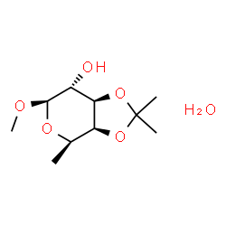 ChemSpider 2D Image | Methyl 6-deoxy-3,4-O-isopropylidene-beta-D-galactopyranoside hydrate (1:1) | C10H20O6