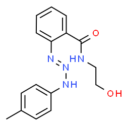 ChemSpider 2D Image | N-(2-Hydroxyethyl)-2-[(1E)-3-(4-methylphenyl)-1-triazen-1-yl]benzamide | C16H18N4O2