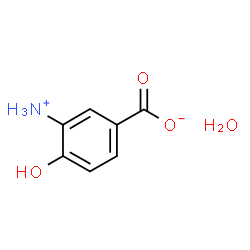 ChemSpider 2D Image | 3-Ammonio-4-hydroxybenzoate hydrate (1:1) | C7H9NO4