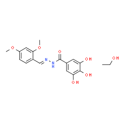 ChemSpider 2D Image | N'-[(E)-(2,4-Dimethoxyphenyl)methylene]-3,4,5-trihydroxybenzohydrazide - ethanol (1:1) | C18H22N2O7