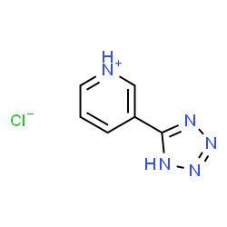 ChemSpider 2D Image | 3-(1H-Tetrazol-5-yl)pyridinium chloride | C6H6ClN5
