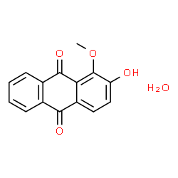 ChemSpider 2D Image | 2-Hydroxy-1-methoxy-9,10-anthraquinone hydrate (1:1) | C15H12O5