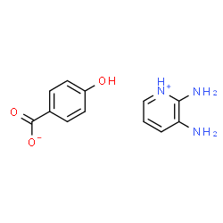 ChemSpider 2D Image | 2,3-Diaminopyridinium 4-hydroxybenzoate | C12H13N3O3