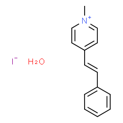 ChemSpider 2D Image | 1-Methyl-4-[(E)-2-phenylvinyl]pyridinium iodide hydrate (1:1:1) | C14H16INO