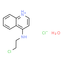 ChemSpider 2D Image | 4-[(2-Chloroethyl)amino]quinolinium chloride hydrate (1:1:1) | C11H14Cl2N2O