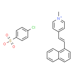 ChemSpider 2D Image | 1-Methyl-4-[(E)-2-(1-naphthyl)vinyl]pyridinium 4-chlorobenzenesulfonate | C24H20ClNO3S