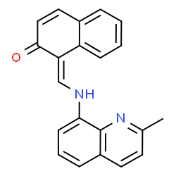 ChemSpider 2D Image | (1E)-1-{[(2-Methyl-8-quinolinyl)amino]methylene}-2(1H)-naphthalenone | C21H16N2O