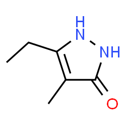 ChemSpider 2D Image | 5-Ethyl-4-methyl-1,2-dihydro-3H-pyrazol-3-one | C6H10N2O