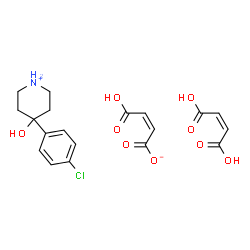 ChemSpider 2D Image | 4-(4-Chlorophenyl)-4-hydroxypiperidinium (2Z)-3-carboxyacrylate - (2Z)-2-butenedioic acid (1:1:1) | C19H22ClNO9