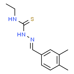 ChemSpider 2D Image | (2E)-2-(3,4-Dimethylbenzylidene)-N-ethylhydrazinecarbothioamide | C12H17N3S