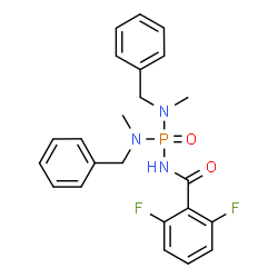 ChemSpider 2D Image | N-{Bis[benzyl(methyl)amino]phosphoryl}-2,6-difluorobenzamide | C23H24F2N3O2P