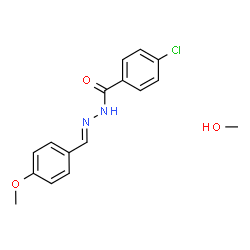 ChemSpider 2D Image | 4-Chloro-N'-[(E)-(4-methoxyphenyl)methylene]benzohydrazide - methanol (1:1) | C16H17ClN2O3