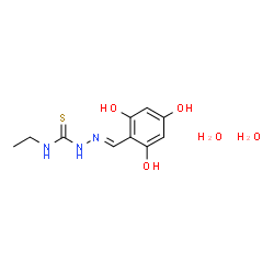 ChemSpider 2D Image | (2E)-N-Ethyl-2-(2,4,6-trihydroxybenzylidene)hydrazinecarbothioamide dihydrate | C10H17N3O5S