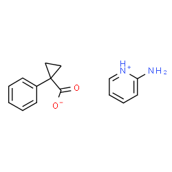ChemSpider 2D Image | 2-Aminopyridinium 1-phenylcyclopropanecarboxylate | C15H16N2O2