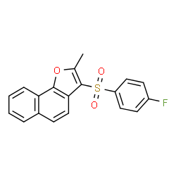 ChemSpider 2D Image | 3-[(4-Fluorophenyl)sulfonyl]-2-methylnaphtho[1,2-b]furan | C19H13FO3S