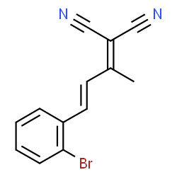 ChemSpider 2D Image | [(3E)-4-(2-Bromophenyl)-3-buten-2-ylidene]malononitrile | C13H9BrN2