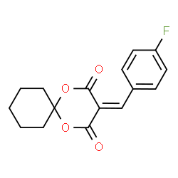 ChemSpider 2D Image | 3-(4-Fluorobenzylidene)-1,5-dioxaspiro[5.5]undecane-2,4-dione | C16H15FO4