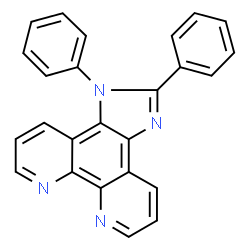 ChemSpider 2D Image | 1,2-Diphenyl-1H-imidazo[4,5-f][1,10]phenanthroline | C25H16N4