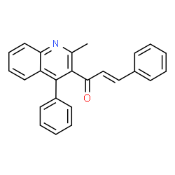 ChemSpider 2D Image | (2E)-1-(2-Methyl-4-phenyl-3-quinolinyl)-3-phenyl-2-propen-1-one | C25H19NO