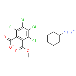 ChemSpider 2D Image | Cyclohexanaminium 2,3,4,5-tetrachloro-6-(methoxycarbonyl)benzoate | C15H17Cl4NO4