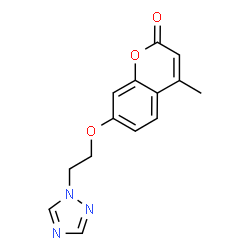 ChemSpider 2D Image | 4-Methyl-7-[2-(1H-1,2,4-triazol-1-yl)ethoxy]-2H-chromen-2-one | C14H13N3O3