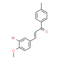 ChemSpider 2D Image | (2E)-3-(3-Bromo-4-methoxyphenyl)-1-(4-methylphenyl)-2-propen-1-one | C17H15BrO2
