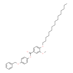 ChemSpider 2D Image | 4-(Benzyloxy)phenyl 4-(hexadecyloxy)-3-methoxybenzoate | C37H50O5