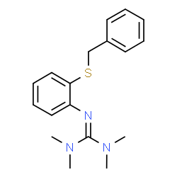 ChemSpider 2D Image | 2-[2-(Benzylsulfanyl)phenyl]-1,1,3,3-tetramethylguanidine | C18H23N3S