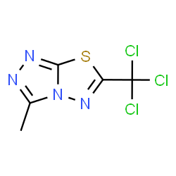 ChemSpider 2D Image | 3-Methyl-6-(trichloromethyl)[1,2,4]triazolo[3,4-b][1,3,4]thiadiazole | C5H3Cl3N4S