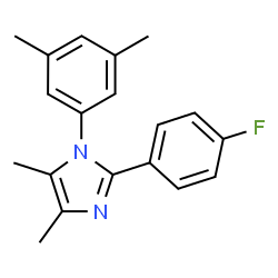 ChemSpider 2D Image | 1-(3,5-Dimethylphenyl)-2-(4-fluorophenyl)-4,5-dimethyl-1H-imidazole | C19H19FN2