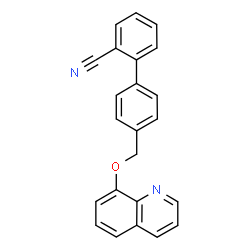 ChemSpider 2D Image | 4'-[(8-Quinolinyloxy)methyl]-2-biphenylcarbonitrile | C23H16N2O