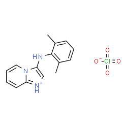 ChemSpider 2D Image | 3-[(2,6-Dimethylphenyl)amino]imidazo[1,2-a]pyridin-1-ium perchlorate | C15H16ClN3O4
