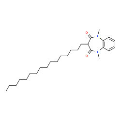 ChemSpider 2D Image | 3-Hexadecyl-1,5-dimethyl-1H-1,5-benzodiazepine-2,4(3H,5H)-dione | C27H44N2O2