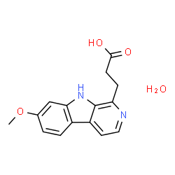 ChemSpider 2D Image | 3-(7-Methoxy-9H-beta-carbolin-1-yl)propanoic acid hydrate (1:1) | C15H16N2O4