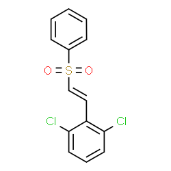 ChemSpider 2D Image | 1,3-Dichloro-2-[(E)-2-(phenylsulfonyl)vinyl]benzene | C14H10Cl2O2S